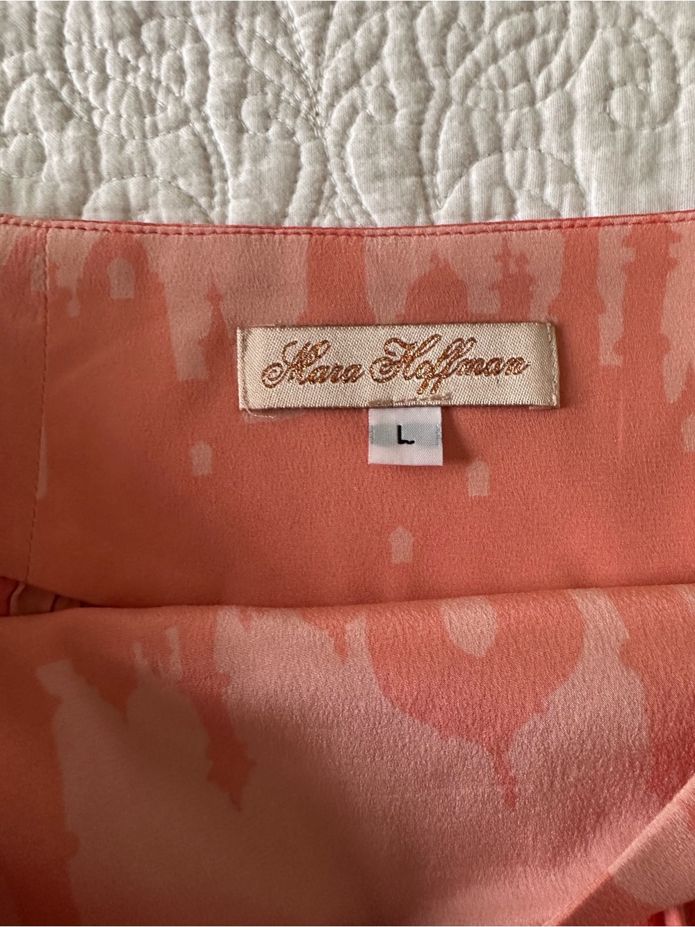 Mara Hoffman Silk Coral & Peach Ombre Skirt with Pockets - Picture 3 of 5
